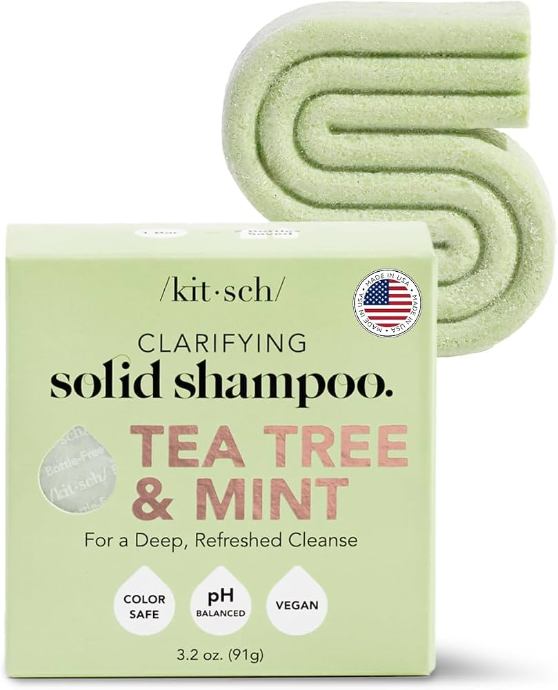 Kitsch Tea Tree & Mint Anti-Dandruff Shampoo Bar - Vegan, Natural, Paraben & Sulfate Free | For I... | Amazon (US)