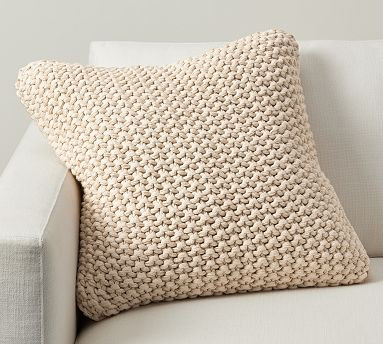 Bayside Seed Stitch Pillow | Pottery Barn (US)