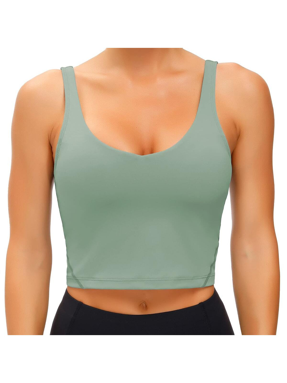 Women's sports bra,running yoga tank top,no steel ring chest pad,wide shoulder straps | SHEIN