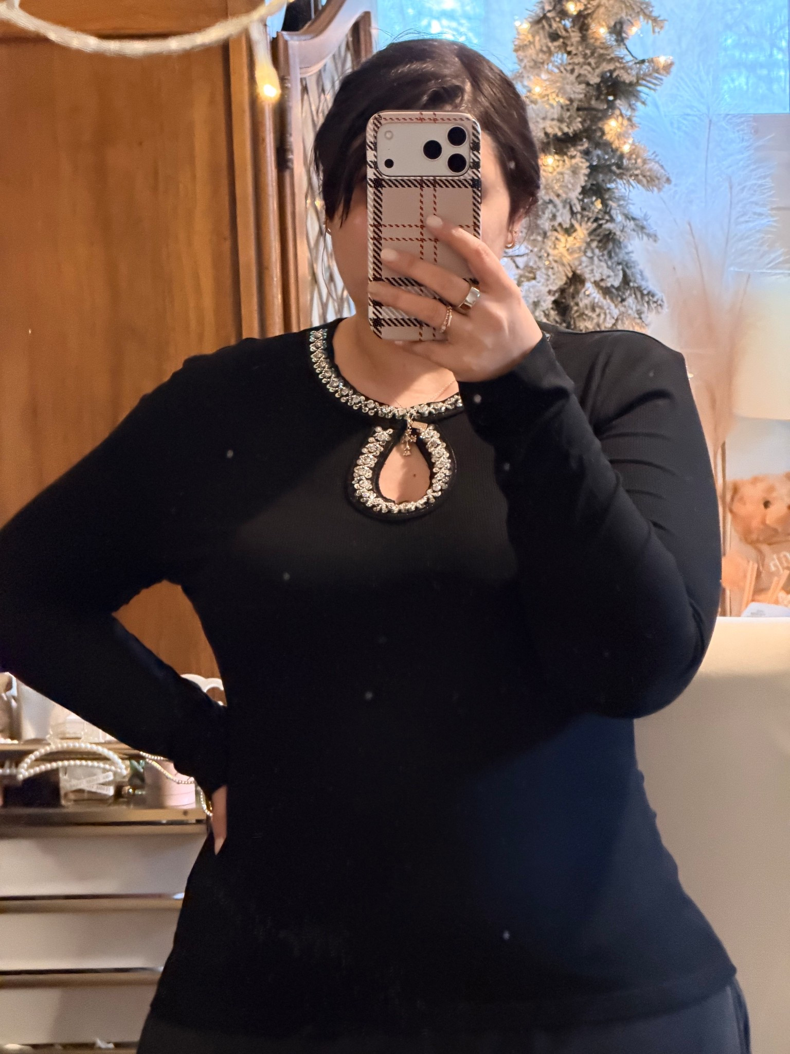 The best sparkle top + one that screams Jen 

#LTKFindsUnder50 #LTKSeasonal #LTKMidsize