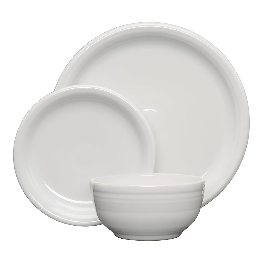 Fiesta® Bistro Coupe 3-Piece Dinnerware Set – Durable Ceramic, Lead-Free, Dishwasher/Microwave... | Amazon (US)