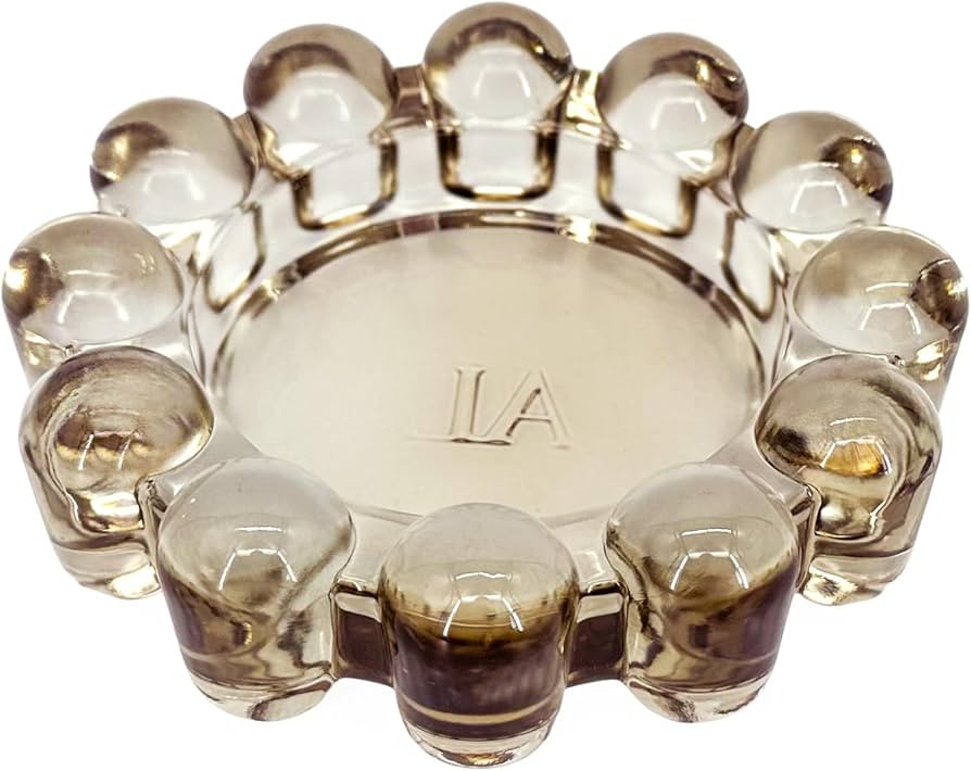 Alice Lane Bubble Candle Dish – Chic Amber Glass Candle Dish for Home Decor – Decorative Mode... | Amazon (US)