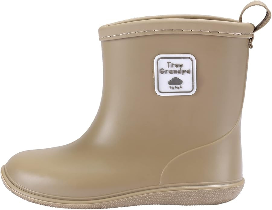Tree Grandpa Toddler Rain Boots for Boys Girls Waterproof Baby Kids Rain Boots With Easy-on | Amazon (US)
