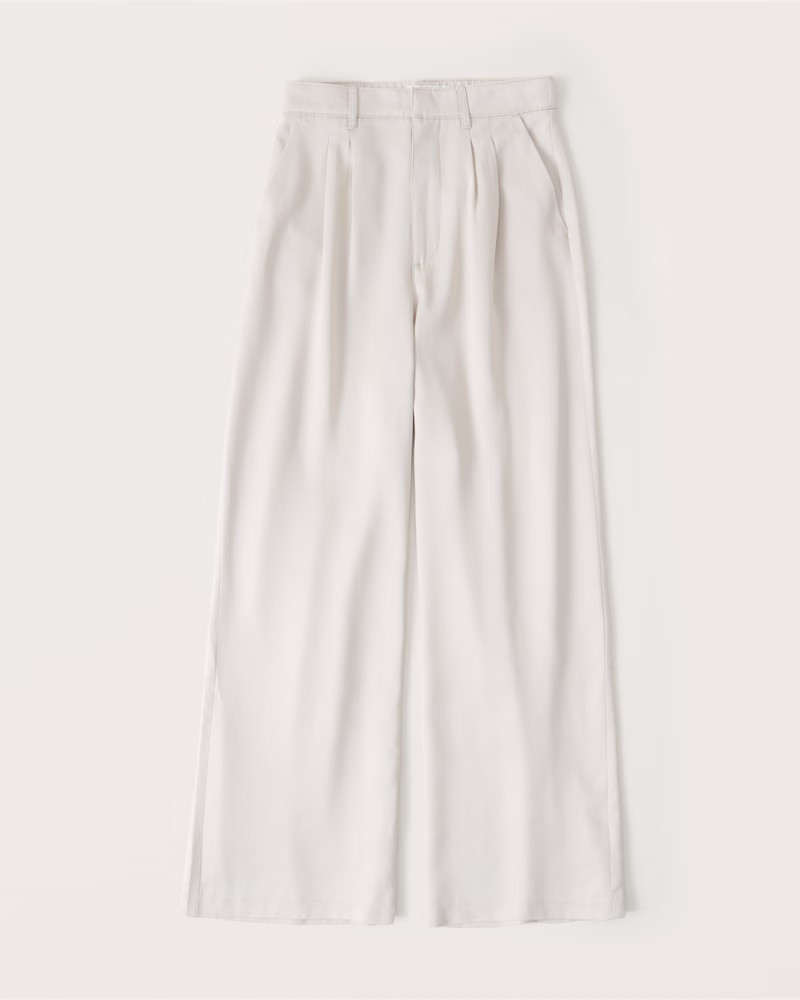 Tailored Wide Leg Pants | Abercrombie & Fitch (US)