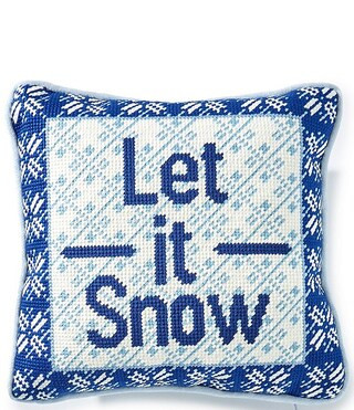 Southern Living Holiday Collection Let It Snow Needlepoint Pillow | Dillard's | Dillard's