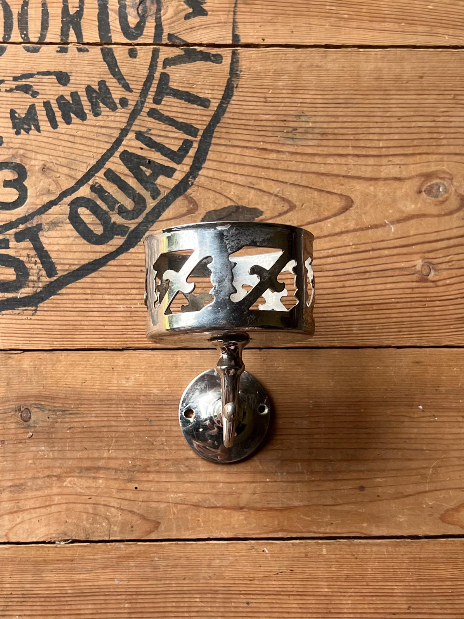 Antique Nickel Plated Bathroom Tumbler Cup Holder and Towel Hook - Etsy | Etsy (US)