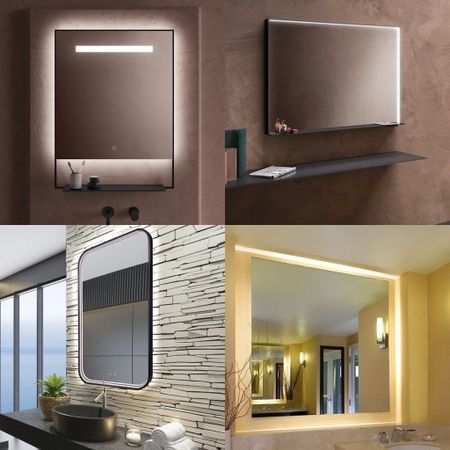 Lit mirrors is a huge trend for bath bar replacement and they offer a double-duty option—- mirror +igniting. They elevate the bath with a clean minimalist look. When choose lit mirrors, we prefer indirect lighting, dimmerable option and high CRI. #bath #lightedmirror

#LTKhome #LTKfamily