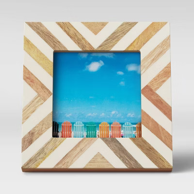 4" x 4" Resin and Wood Photo Frame - Opalhouse™ | Target