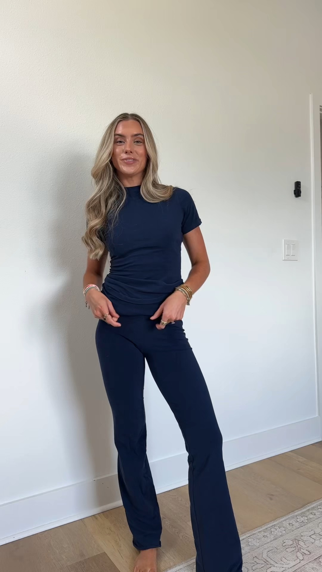 Amazon size XS PUMIEY Women's 2 Piece Lounge Sets Short Sleeve Tops Fold-Over Flare Pants Casual Outfits Matching Set Nap Collection @pumiey.

#LTKootd #LTKSeasonal #LTKTravel