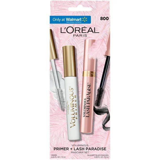 L'Oreal Paris Voluminous Primer and Lash Paradise Mascara, Blackest Black and White, 2 count, ONL... | Walmart (US)