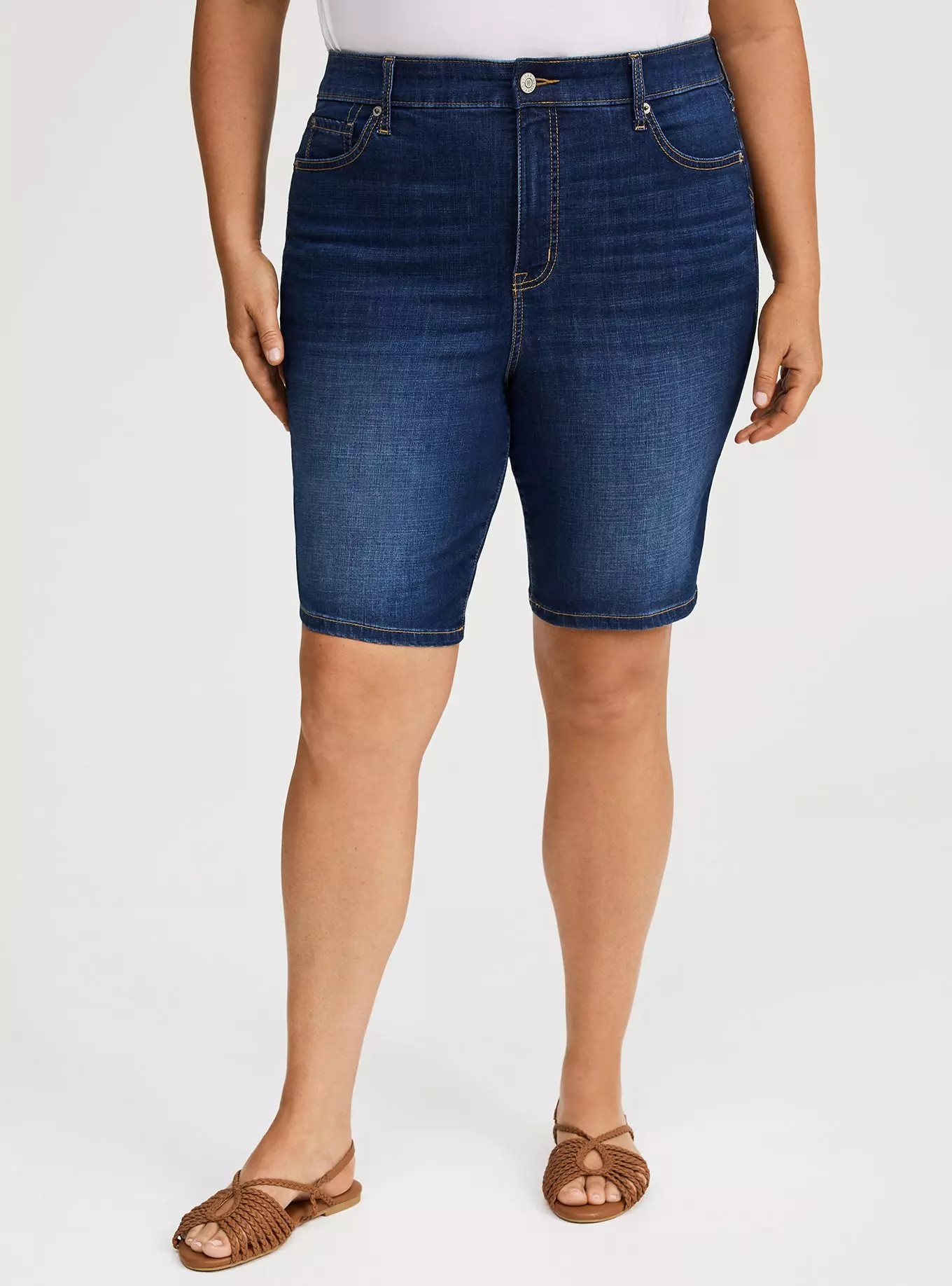 Perfect High-Rise Bermuda Jean Short | Torrid (US & Canada)