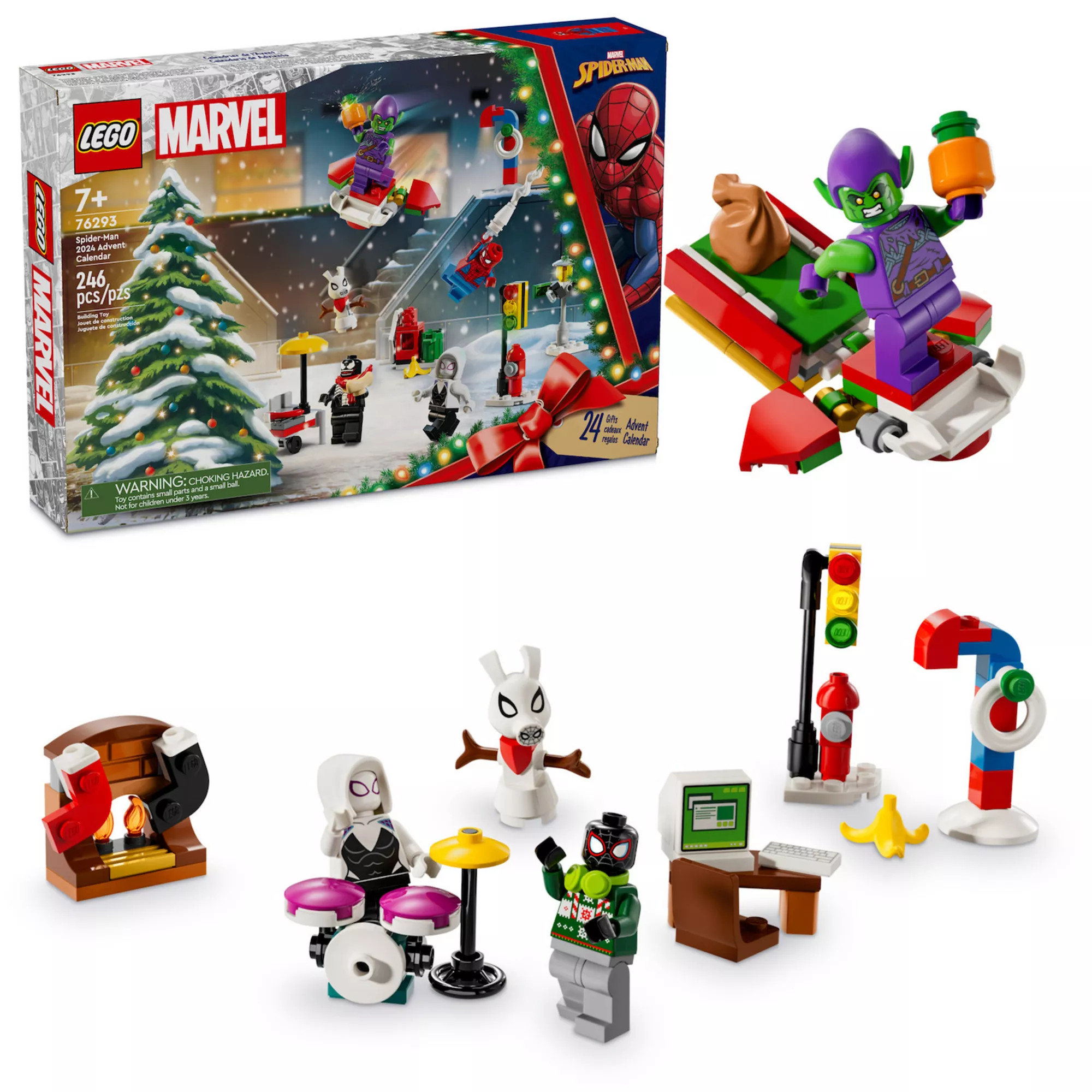 LEGO Marvel Spider-Man 2024 Advent Calendar for Kids 76293 Building Set (246 Pieces) | Kohl's