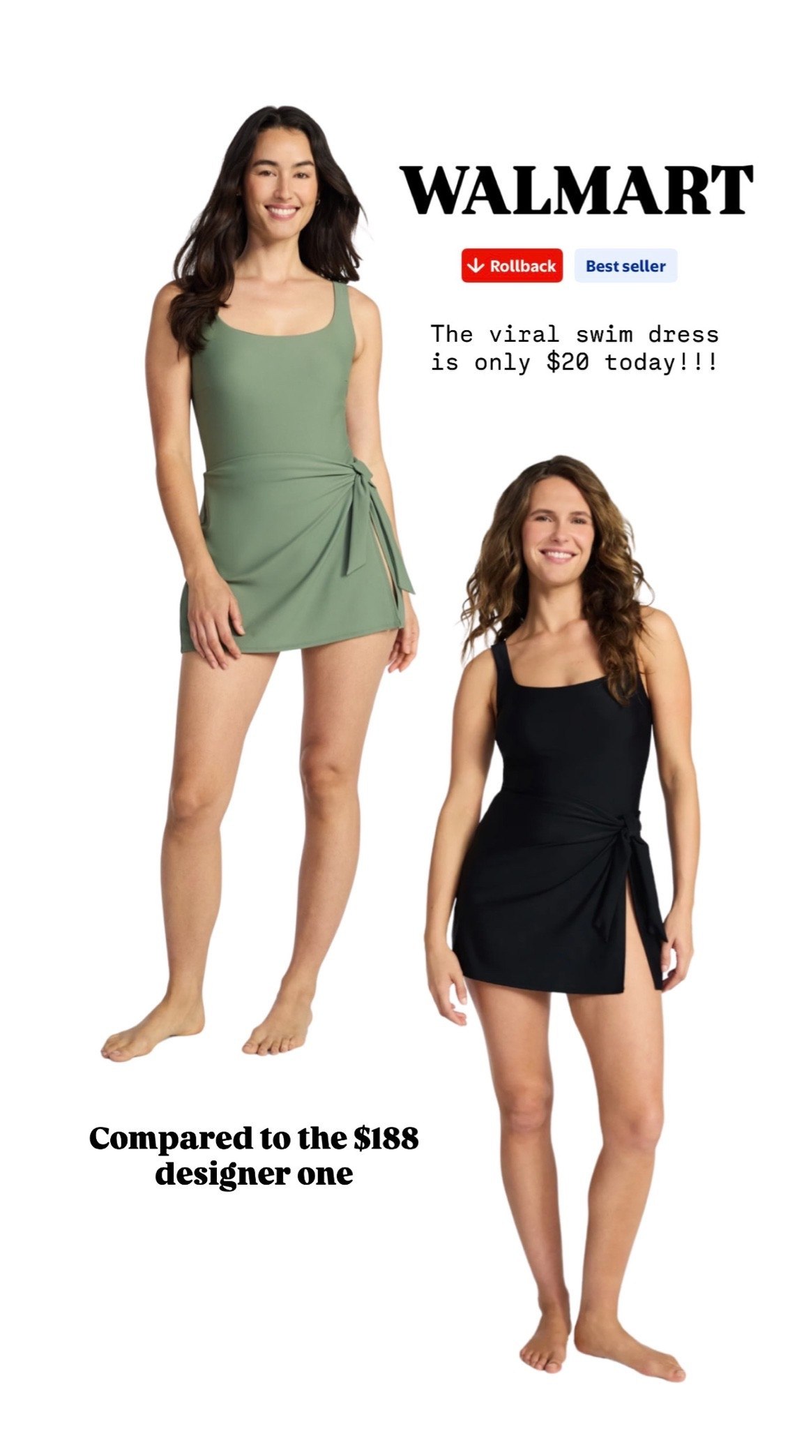 The viral Walmart swim dress is marked down today!!!!!!

#LTKgrwm #LTKSaleAlert #LTKSwim