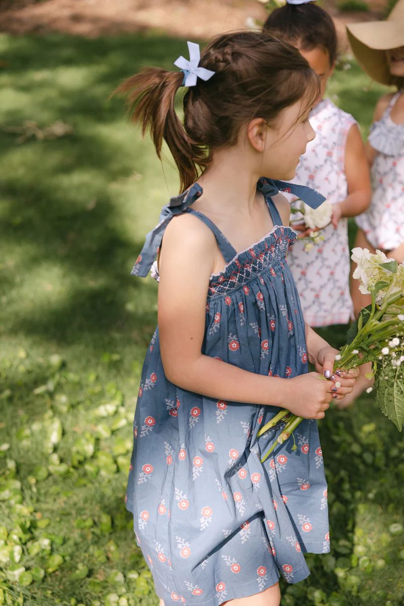 Tate Dress in Aster Flower | Sun House Children's
