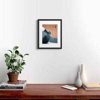 16" x 20" Alyssa Hamilton Art Renew a Minimal Abstract Piece Framed Wall Art Black - Deny Designs | Target