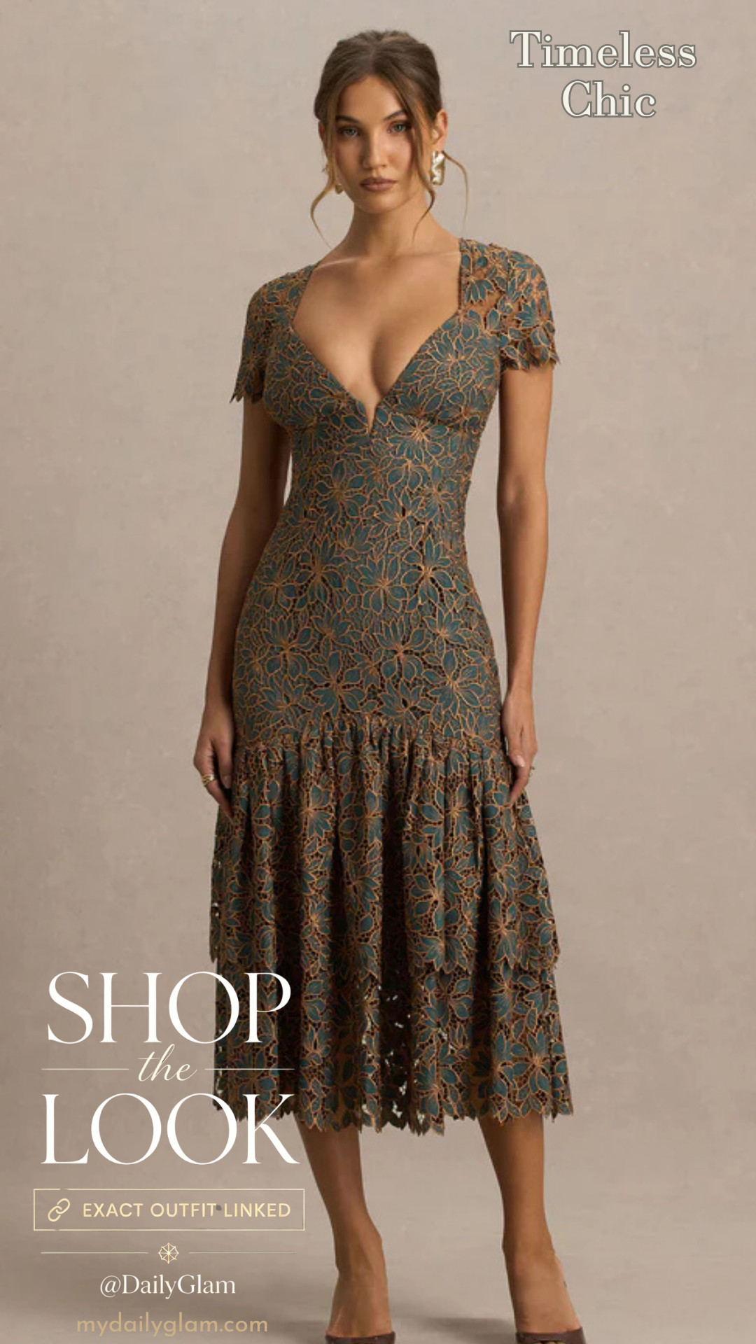 Vintage Two-Tone Lace Tiered Event Dress
#LaceMidiDress #TieredDress #WeddingGuestAttire #VintageStyleDress #CocktailMidi 

 #LTKootd #LTKOver40 #LTKWedding