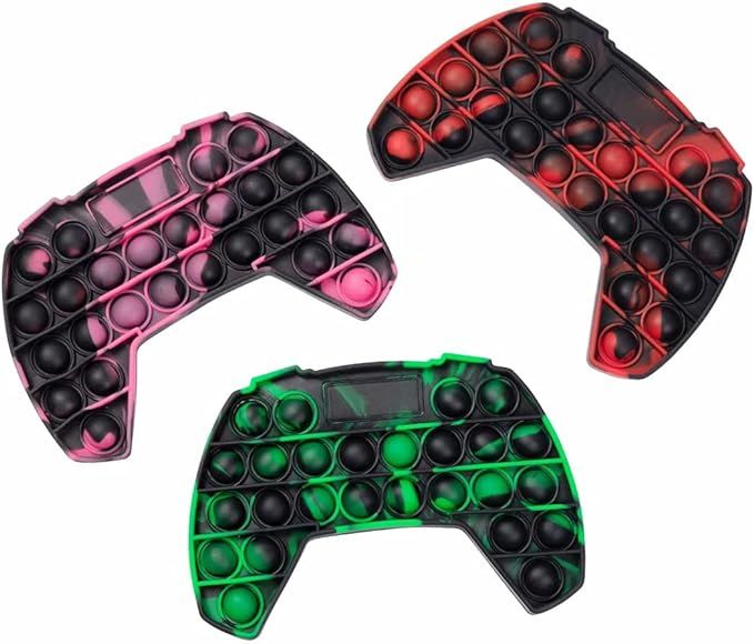 QDASZZ Pop Push Game Controller Gamepad Shape Pop Push tie dye Bubble Sensory Fidget Toy Autism S... | Amazon (US)