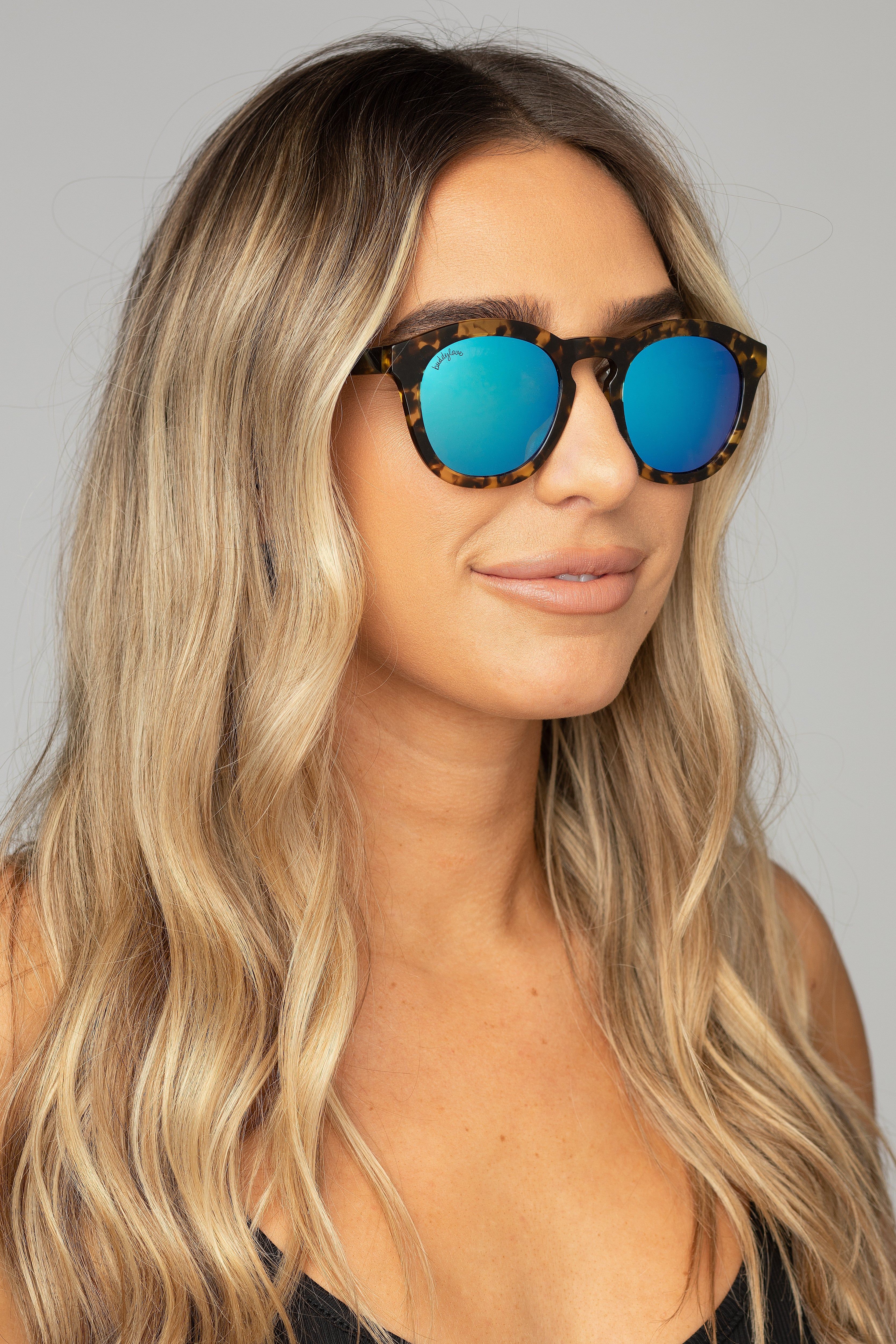 Val Acetate Framed Sunglasses - Blue | BuddyLove