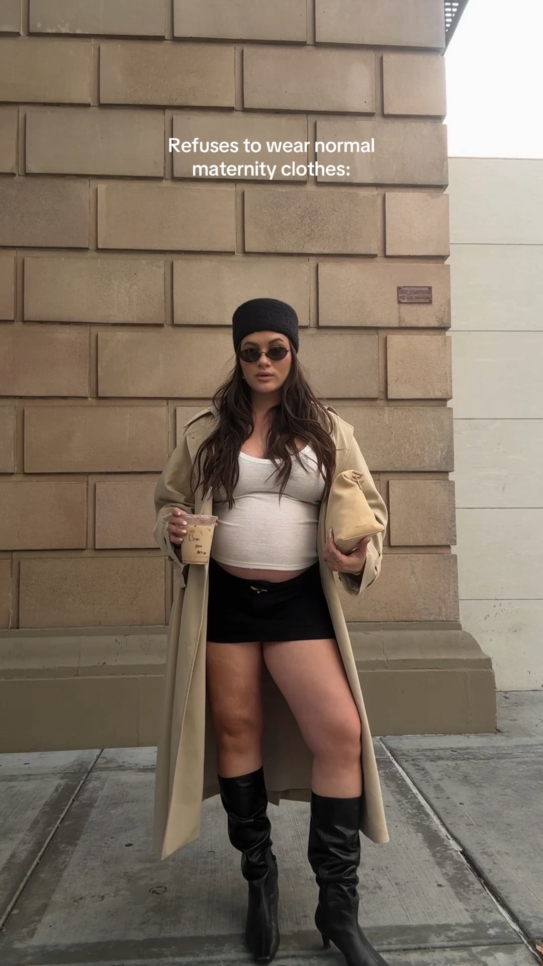 Chic neutral maternity outfit - loving this trench coat! 

#LTKBump #LTKootd #LTKSeasonal