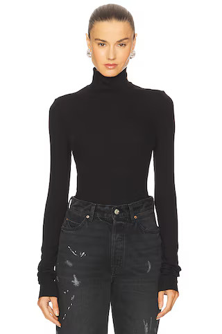 GRLFRND Essential Long Sleeve Turtleneck in Black from Revolve.com | Revolve Clothing (Global)