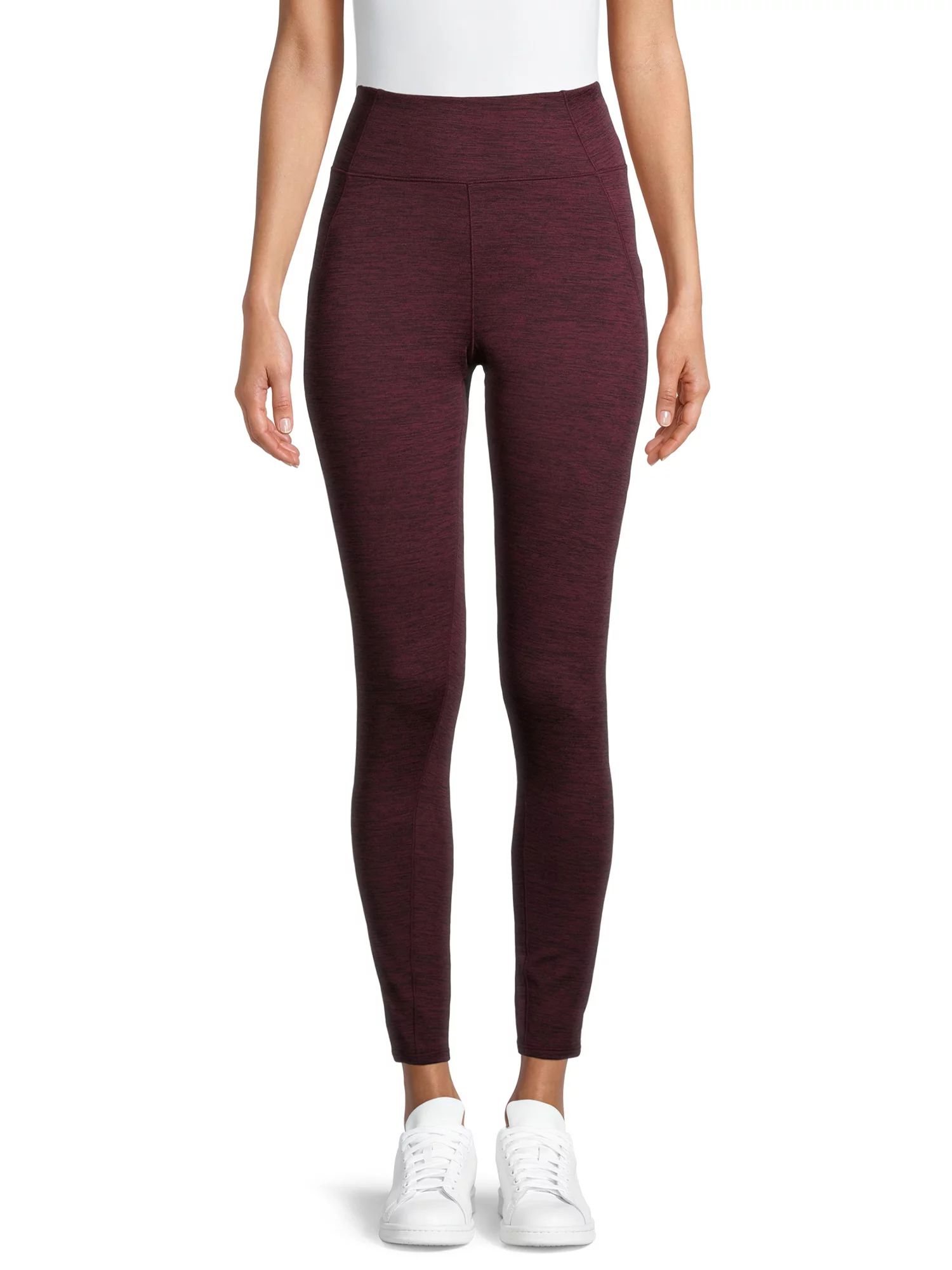 ClimateRight by Cuddl Duds Women's Plush Warmth High Waisted Long Underwear Thermal Leggings | Walmart (US)
