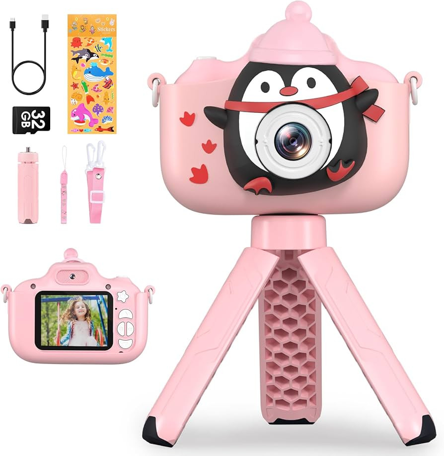 Kids Camera - Toddler Camera Christmas Birthday Toys Gifts for Boys Girls 3-8 Years Old, 1080P HD... | Amazon (US)