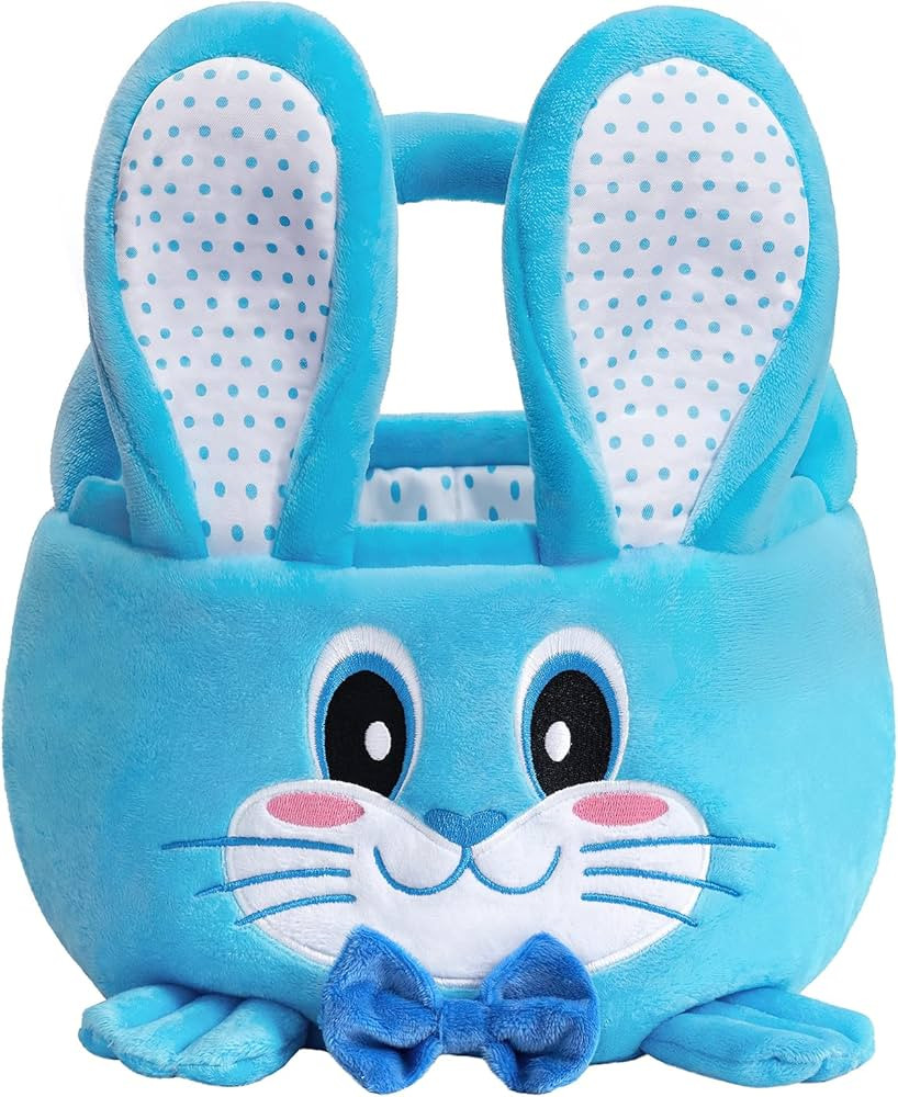 Easter Basket Empty Bunny for Kids Toddlers, Baby Easter Basket with Handle, Small Gift Baskets w... | Amazon (US)