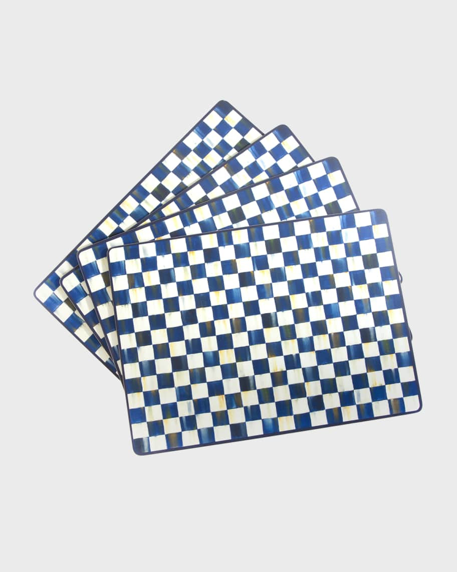MacKenzie-Childs Royal Check Cork Back Placemats, Set of 4 | Horchow