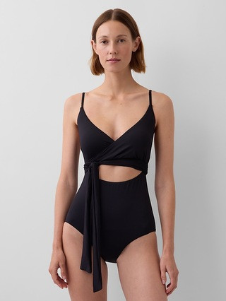 Cutout Wrap One-Piece Swimsuit | Gap (US)