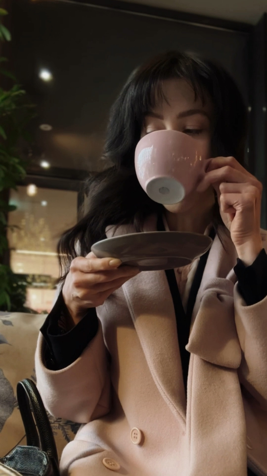 Winter outfit, valentines outfits, valentine outfit, pink coat, blazer, double breasted blazer, navy blazer, work outfit, coffee date, first date outfit

#LTKdayinmylife #LTKmorningroutine #LTKootd