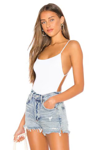Indah DNA Solid String Back Bodysuit in White from Revolve.com | Revolve Clothing (Global)