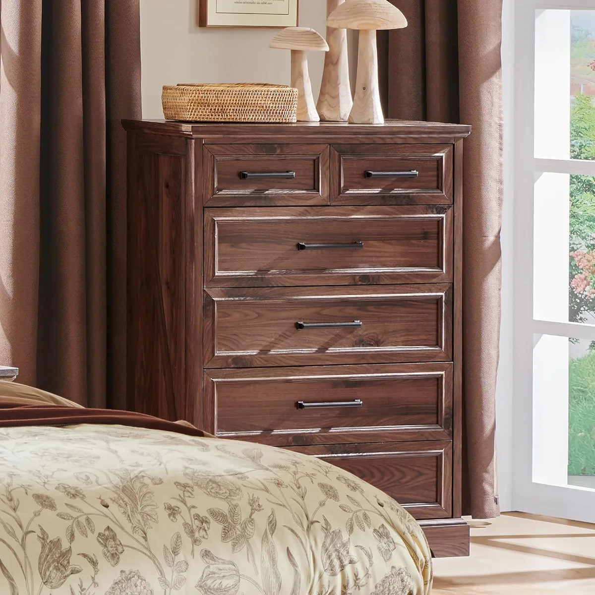 Deavion 44" Farmhouse 6 Drawer Dresser, Wide Chest of Drawers for Bedroom | Wayfair North America