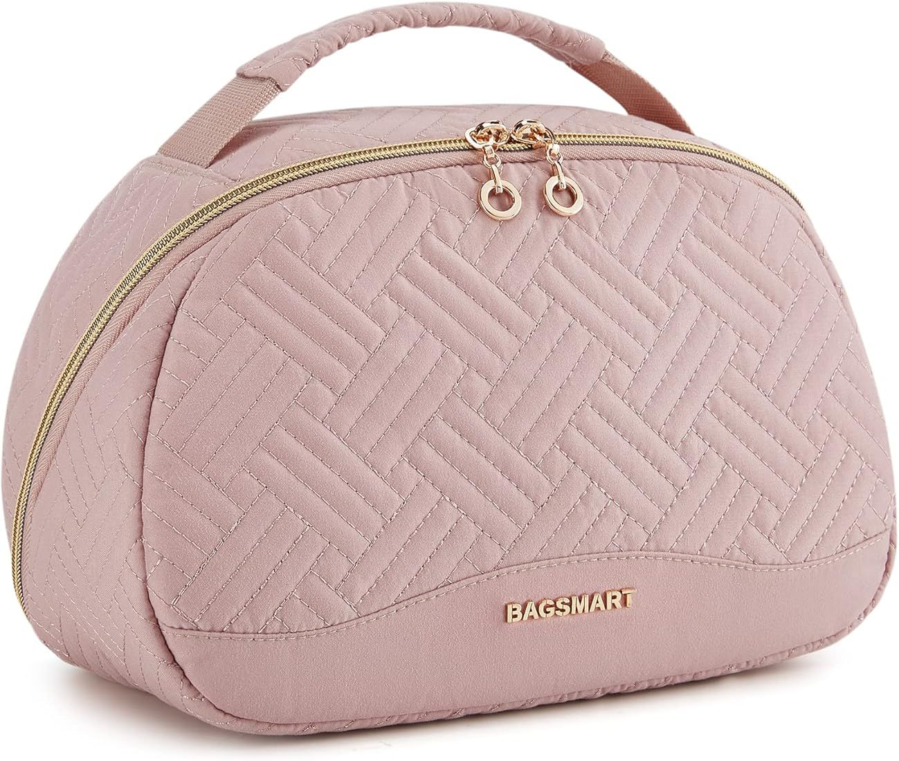 BAGSMART Travel Toiletry Bag for Women, Extra Large Opening Toiletry Bag, Water-resistant travel ... | Amazon (US)