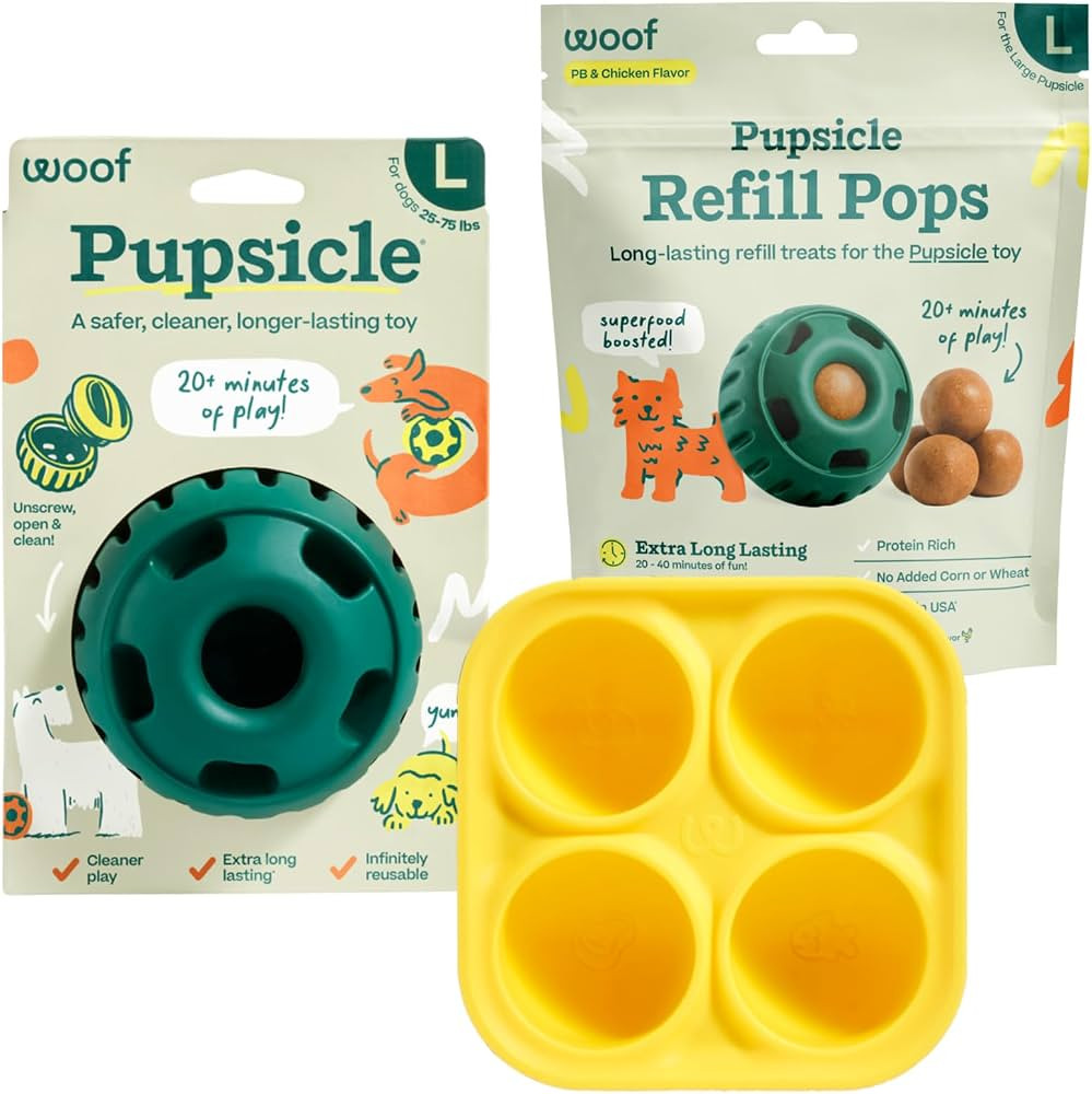 WOOF Starter Pack Dog Treat Toy for Large Dogs 25-75 lbs | Amazon (US)