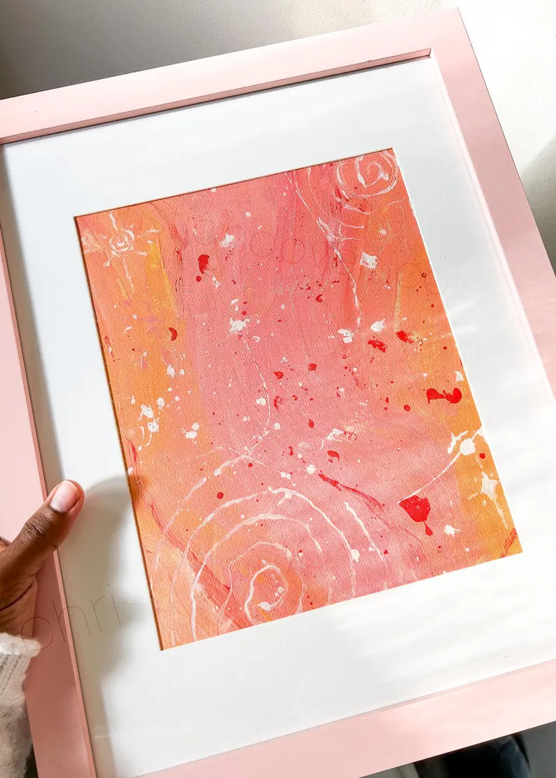 Original Art // Rekindling // One of a Kind Abstract Acrylic Painting// 9in X 12in Canvas - Etsy | Etsy (US)