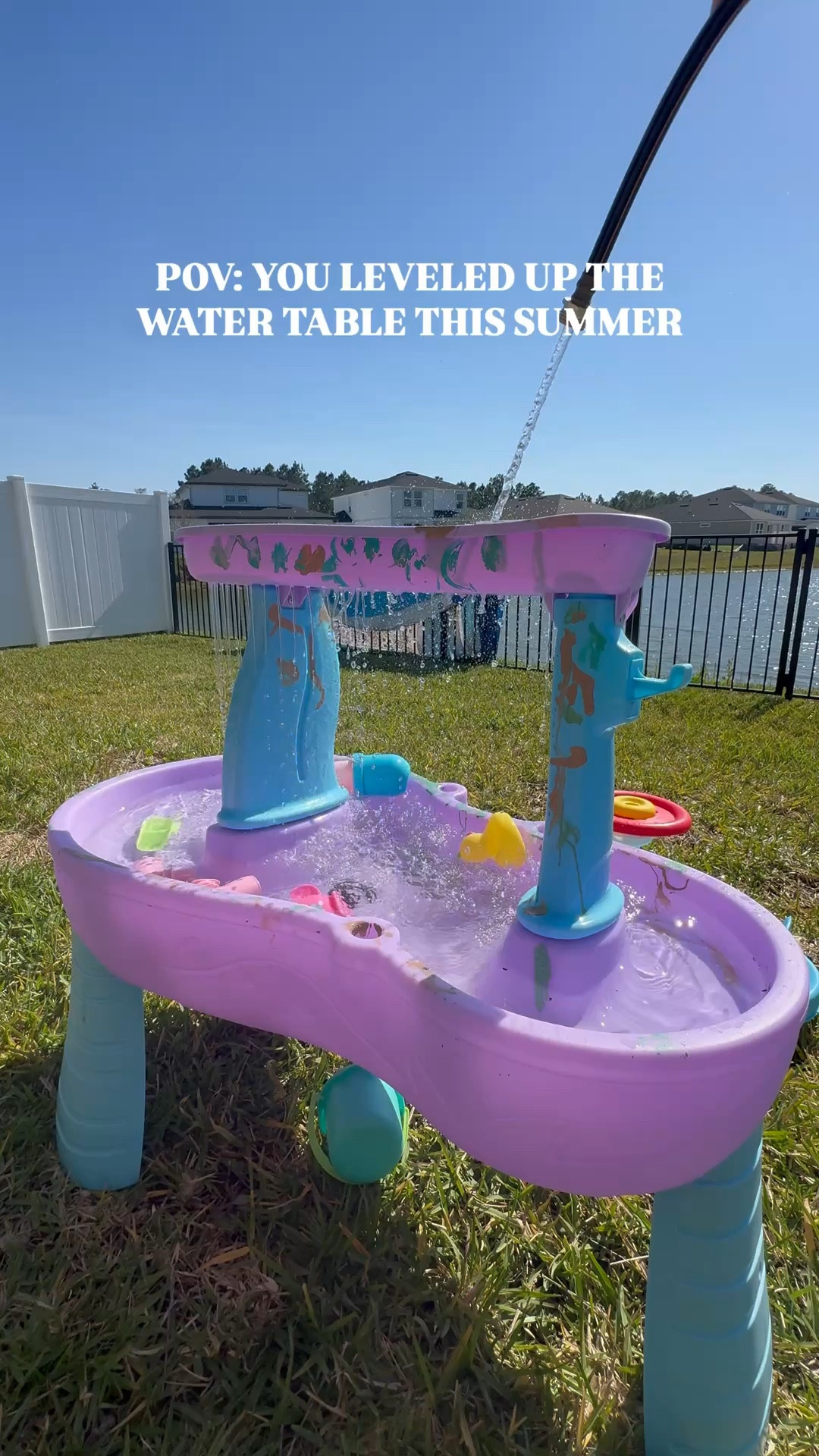 POV: YOU LEVELED UP YOUR WATER TABLE THIS SUMMER ☀️ 💦 

no more getting up to use the hose fill up the top! 

Summer toys, summer finds, summer must haves, toddler must haves, water toys, water table finds, splash pad, Easter basket gifts, toddler finds, mom hacks 



#LTKSeasonal #LTKmomlife #LTKKids