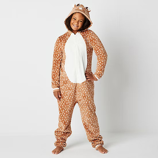 new!North Pole Trading Co. Reindeer Family Big Kid Unisex Long Sleeve One Piece Pajama | JCPenney