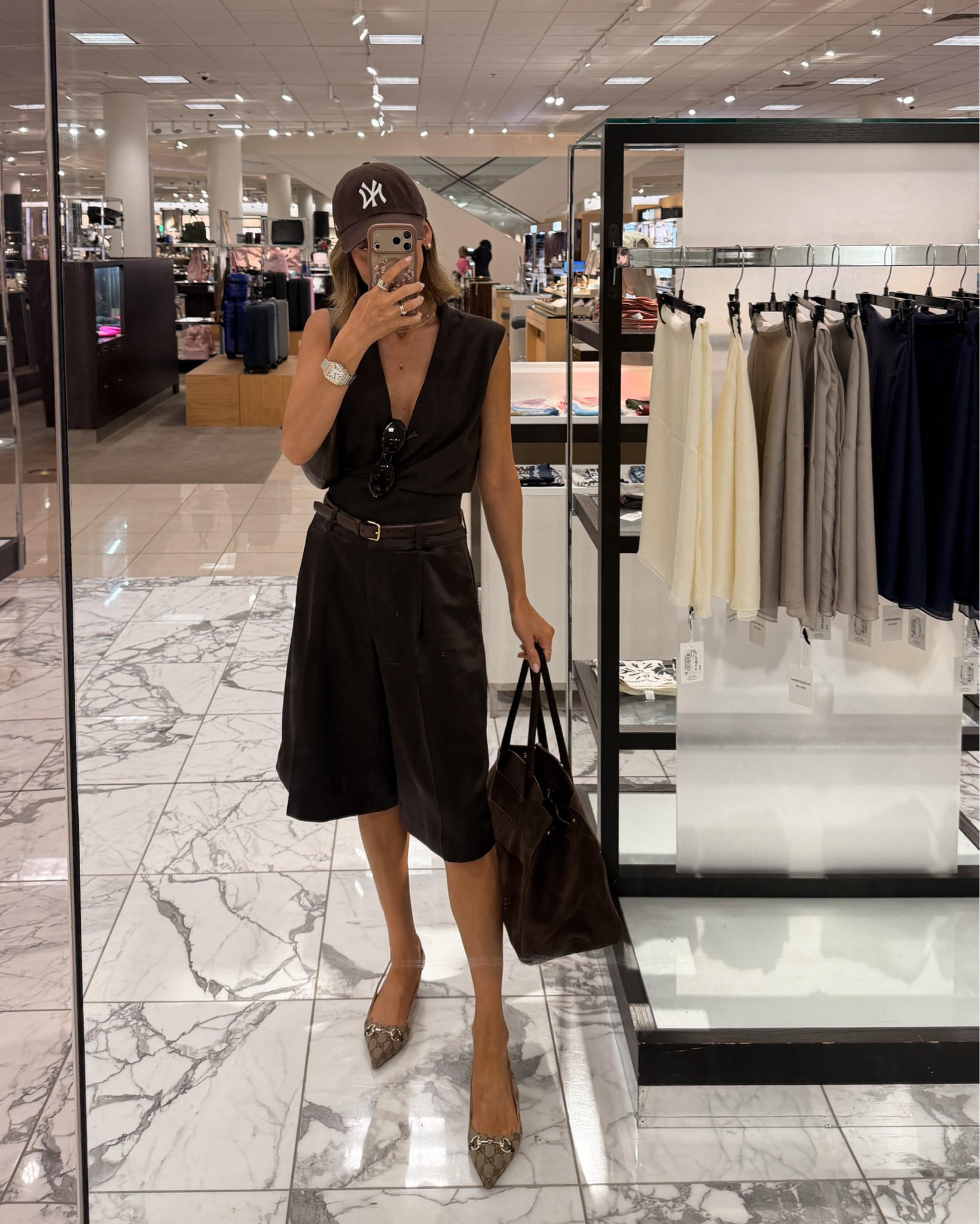 OOTD - got so many compliments on this outfit! Size 2 on satin Bermuda shorts, fits oversized xs top

#LTKootd #LTKgrwm #LTKOver40