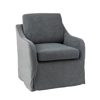 JAYDEN CREATION Albert Charcoal Swivel Chair with a Swivel Base CHM0625-CHA - The Home Depot | The Home Depot