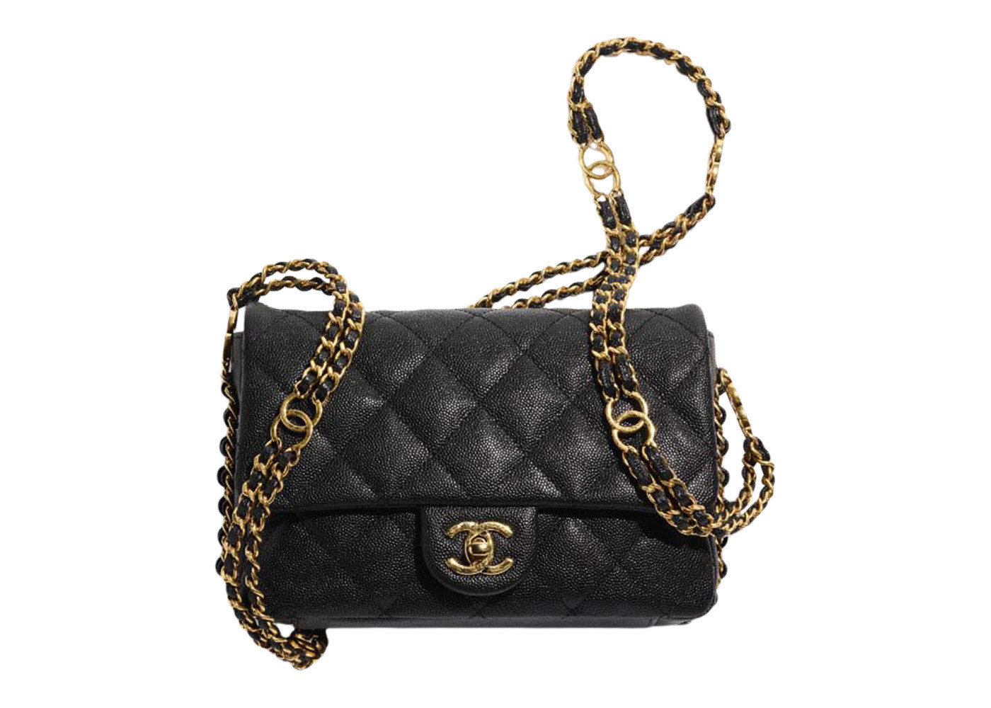 Women's Chanel Mini Flap Bag In Grained Calfskin in Black (As3757/B10170/94305) | StockX