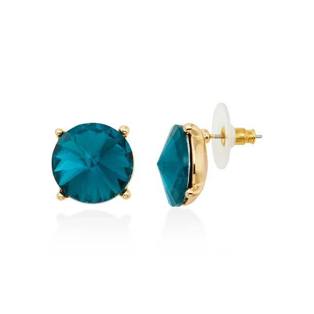 C. Wonder Women’s Rivoli Glass Stone Stud Earrings | Walmart (US)