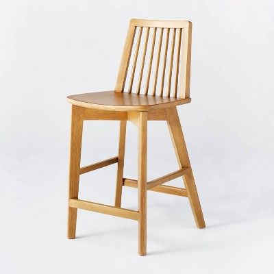 Linden Modified Windsor Wood Counter Height Barstool - Threshold™ designed with Studio McGee | Target