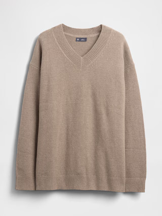 CashSoft Oversized V-Neck Sweater | Gap (US)