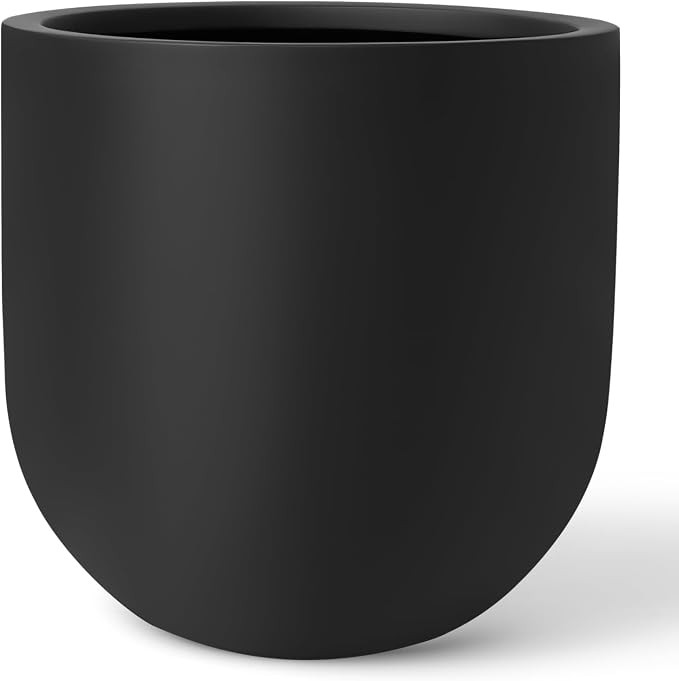 Premium 16" H x 16" D Arco Fiberstone Planter - Tricorn Black | 13.4" Pot Opening, Included 2 Ext... | Amazon (US)