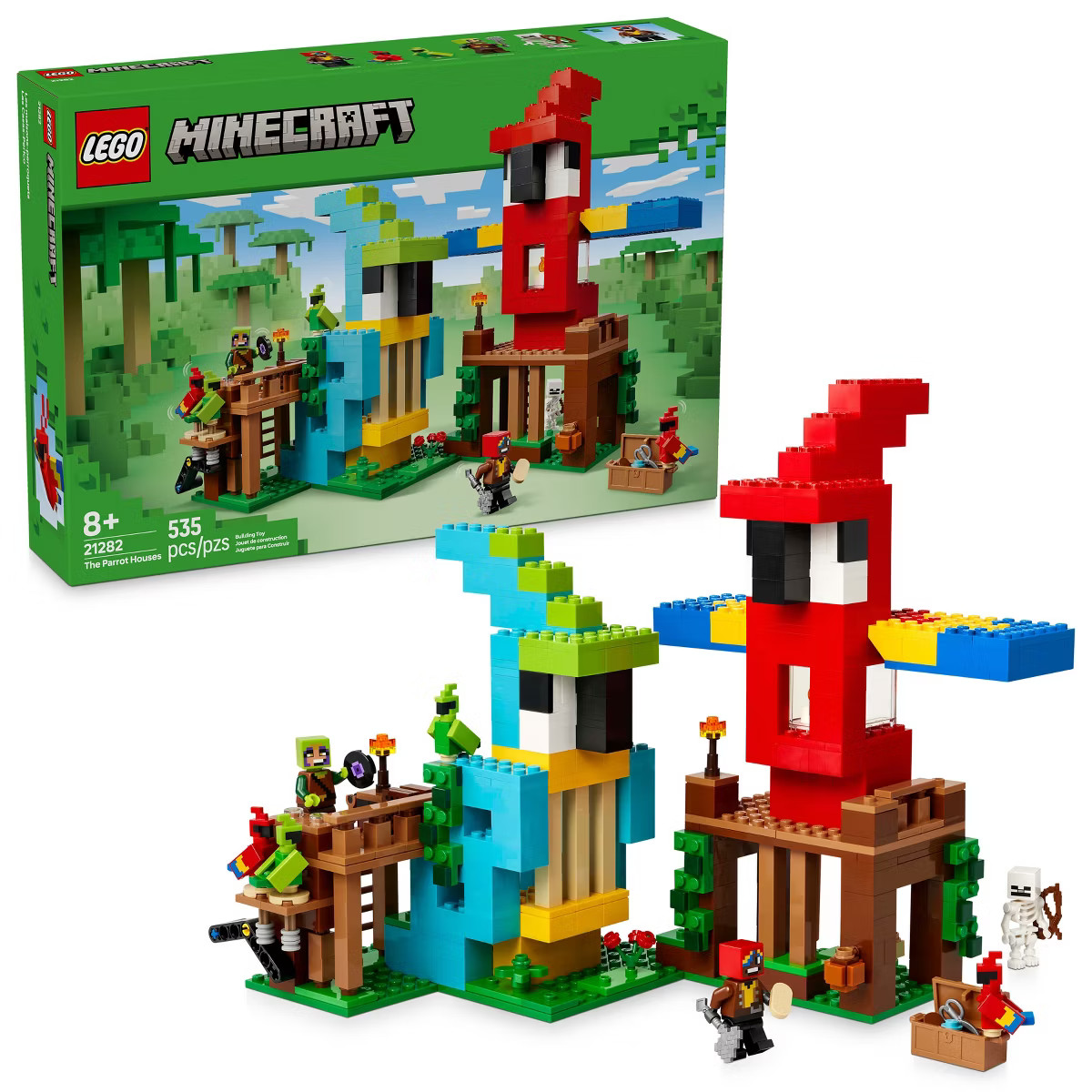 LEGO Minecraft The Parrot Houses Building Toy 21282 | Target