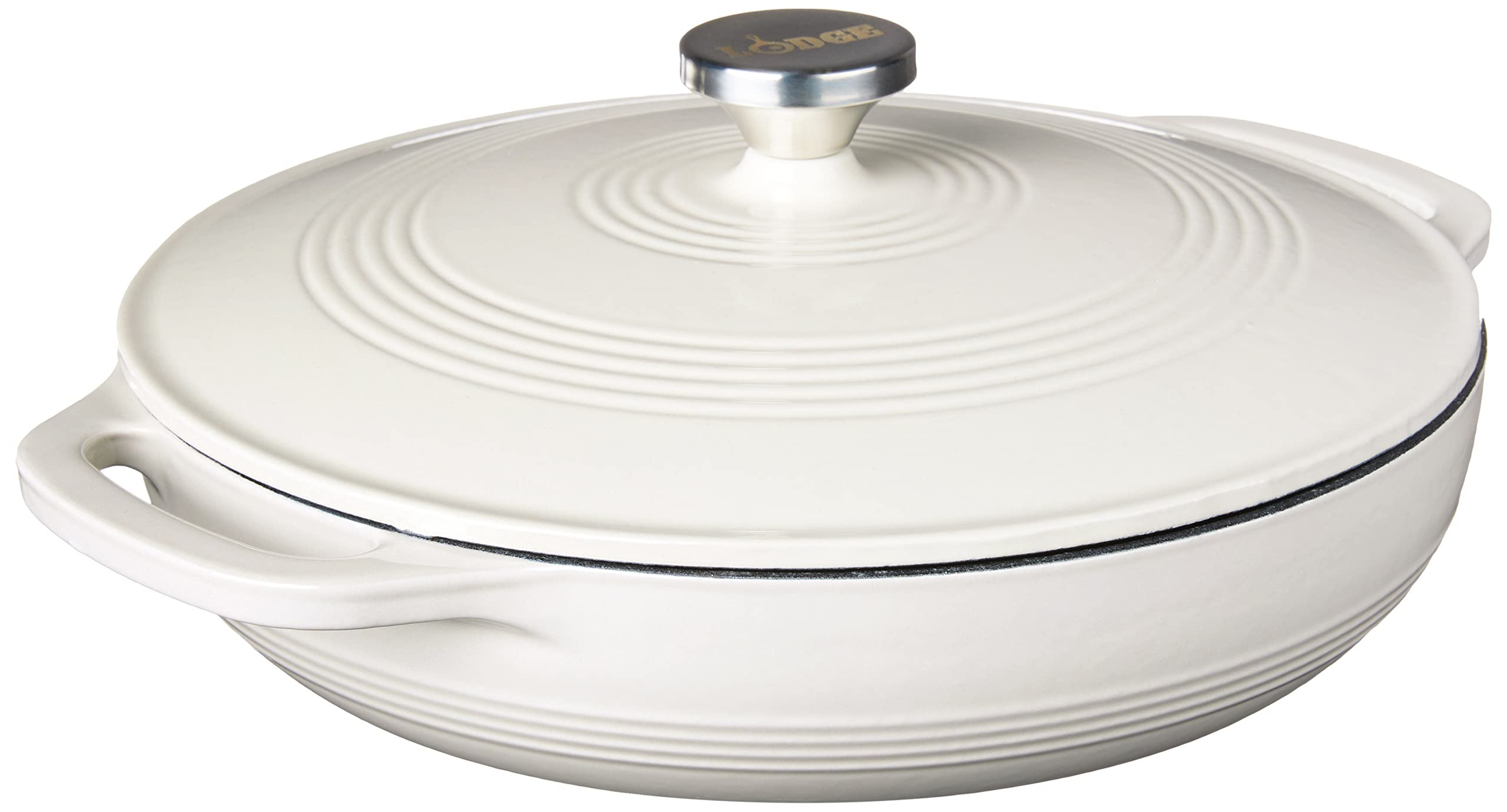 Lodge 3.6 Quart Enameled Cast Iron Oval Casserole With Lid– Dual Handles – Oven Safe up to 50... | Amazon (US)