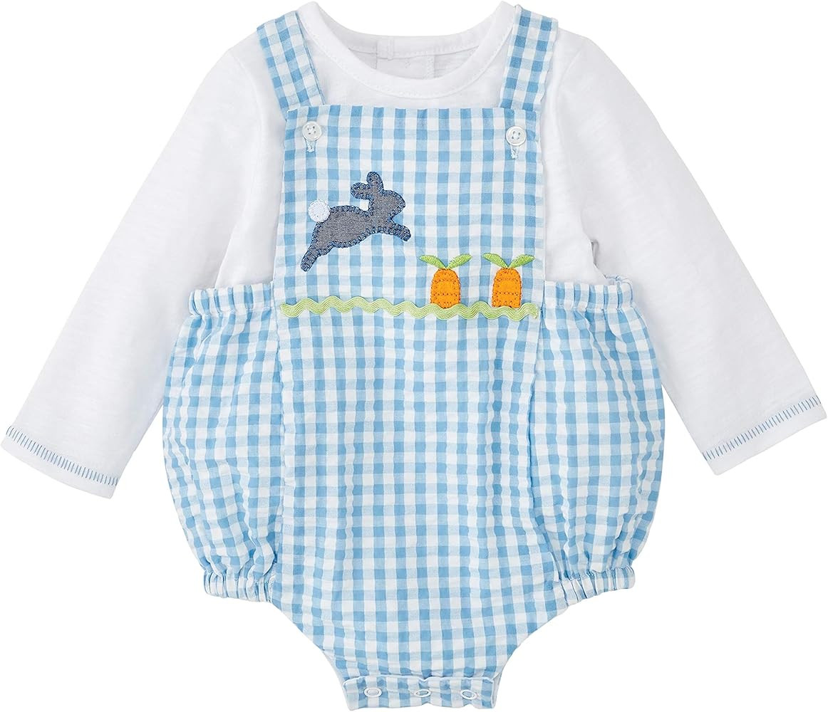 Mud Pie baby-boys Gingham Bunny Bubble Set | Amazon (US)