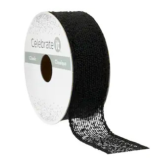 1" x 5yd. Black Mesh Ribbon by Celebrate It® Classic | Michaels | Michaels Stores