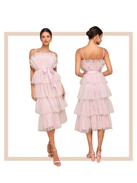 Romantic blush swiss dot tiered midi dress

#LTKfindsunder50 #LTKfindsunder100 #LTKstyletip