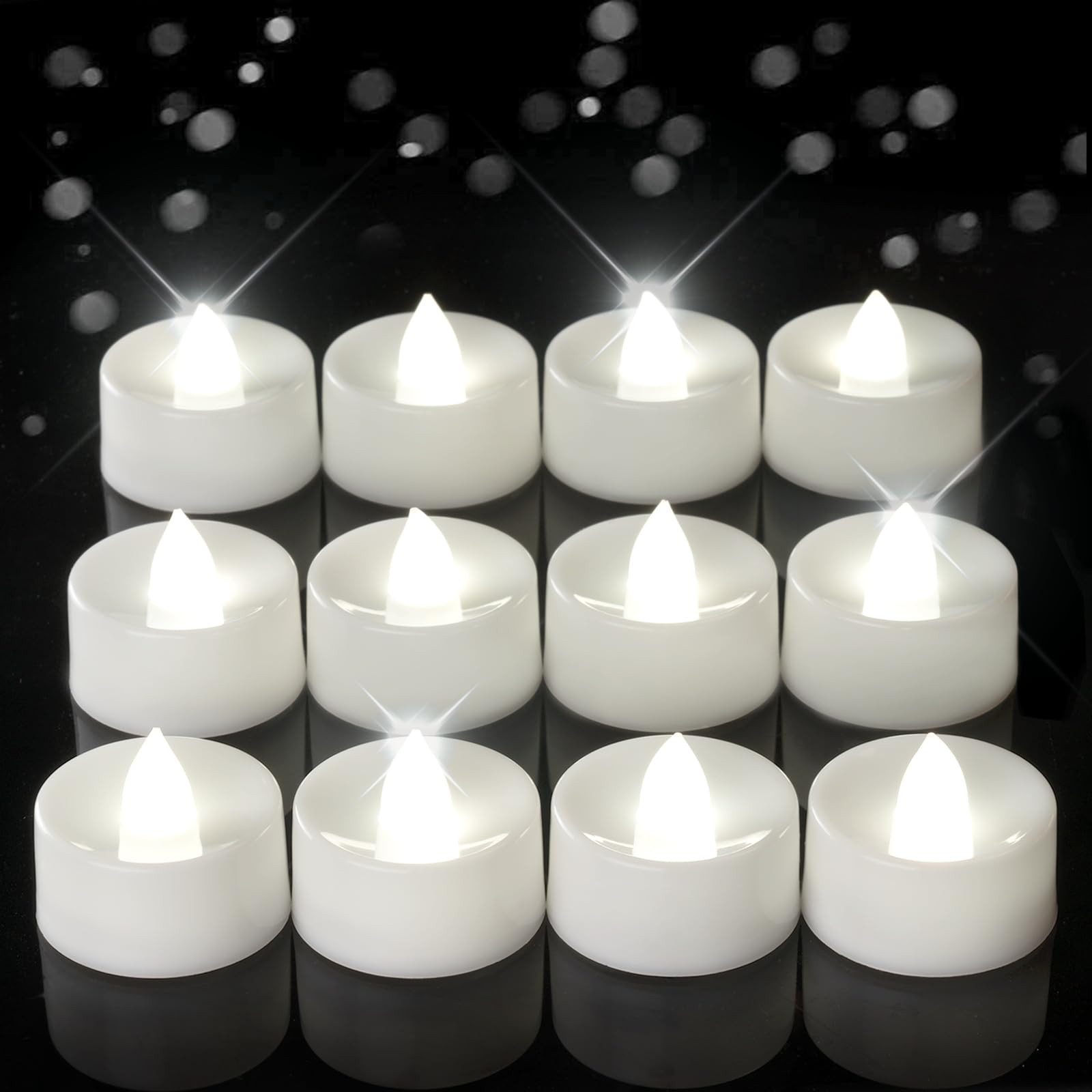 Homemory 12-Pack Timer Flameless Candles, Tea Lights Candles Battery Operated with 6h Timer, LED ... | Amazon (US)